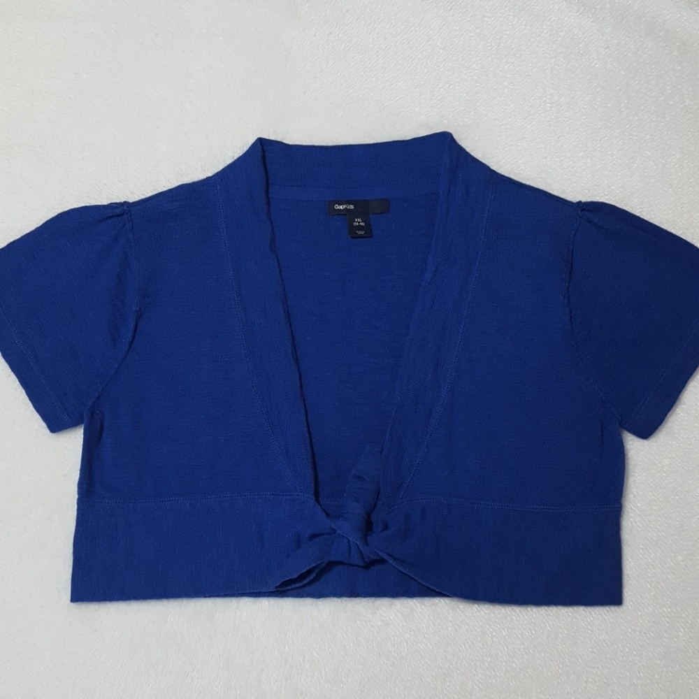 GAP Kids girls' slub jersey tie-front shrug